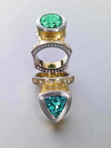 anilloa paraiba platino diamantes